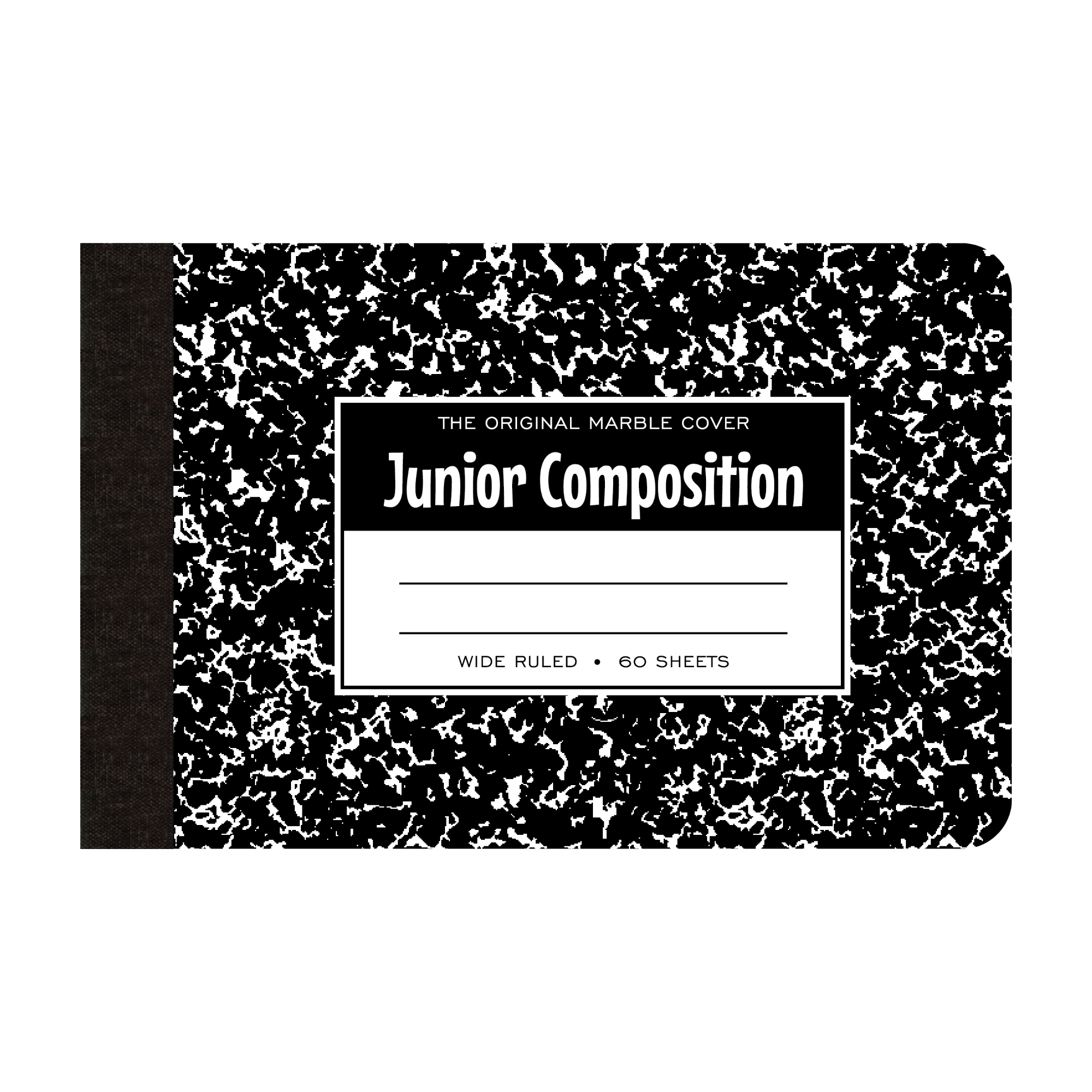 Junior Composition Book, Black Marble Cover
