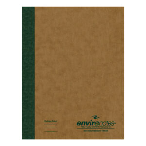 Environotes® Recycled Composition Book, College Ruled, 20 lb. paper, 60 Sheets/120 Pages, Recycled Brown Cover