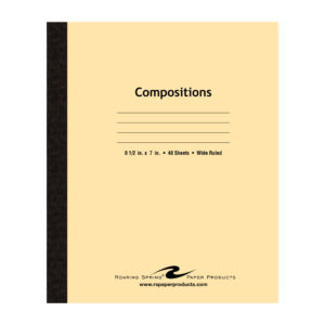 Flexible Cover Composition Book, Wide Ruled, 48 Sheets/96 Pages, Manila Tag Cover