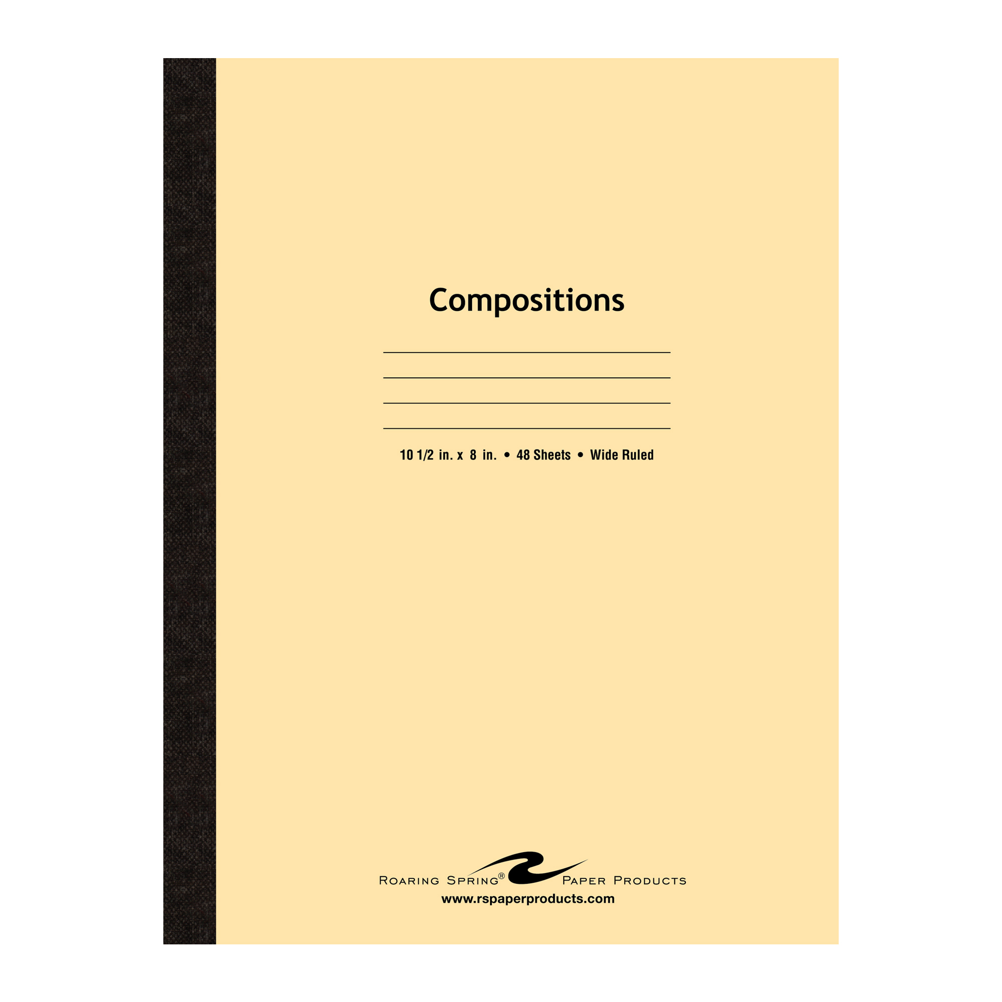 Oversized Flexible Cover Composition Book, Wide Ruled, Manila Tag Cover