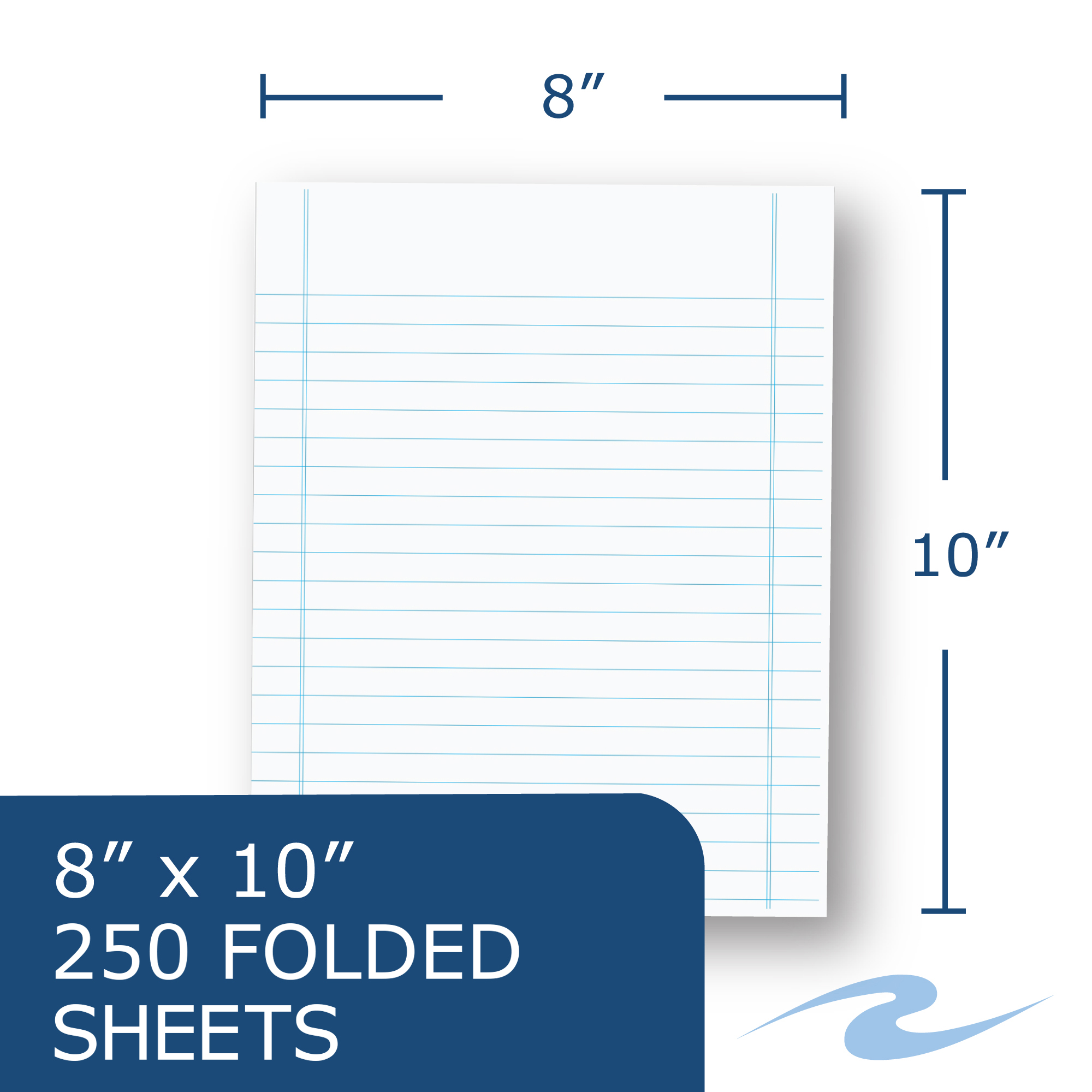 NY State Regency Exam Paper, Plain Format, 250 Sheets Per Pack