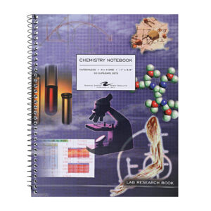 Carbonless Wirebound Chemistry Notebook, 4x4 Grid Ruled, 50 Sets of Blue/White pages, Oversize Cover