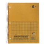 Wirebound Lab Notebook, 4x4 Grid Ruled, 20 lb. paper, Brown Kraft Cover