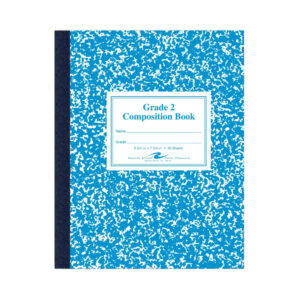 Flexible Cover Composition Book, Grade School Ruled, Blue Marble Cover (Grade 2)
