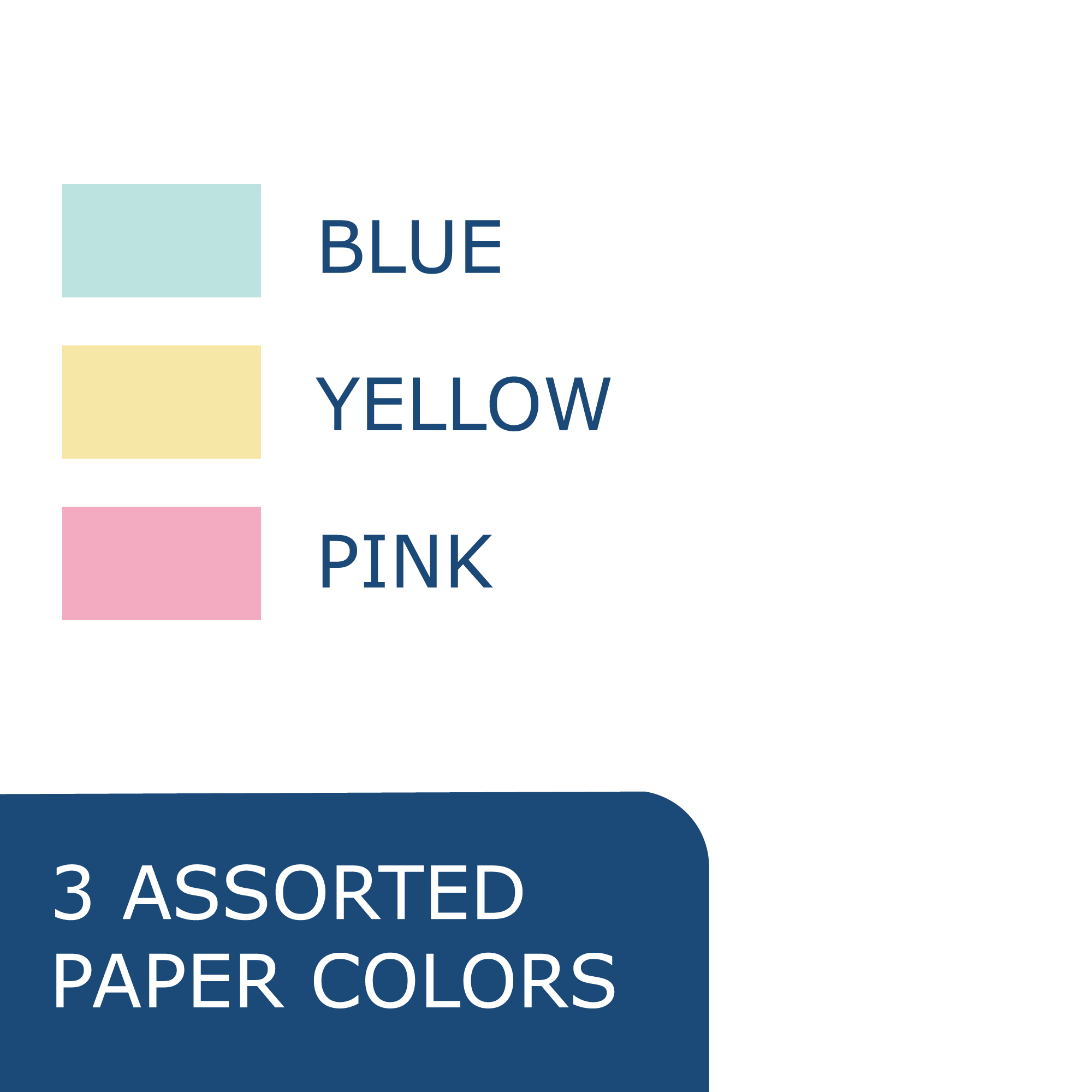 Assorted Color Index Cards, 3" x 5", Ruled on One Side, 100 Count