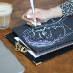 Unruled Dark Mode Notebook, Heavyweight 70 lb. Black Paper