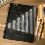 Unruled Dark Mode Notebook, Heavyweight 70 lb. Black Paper