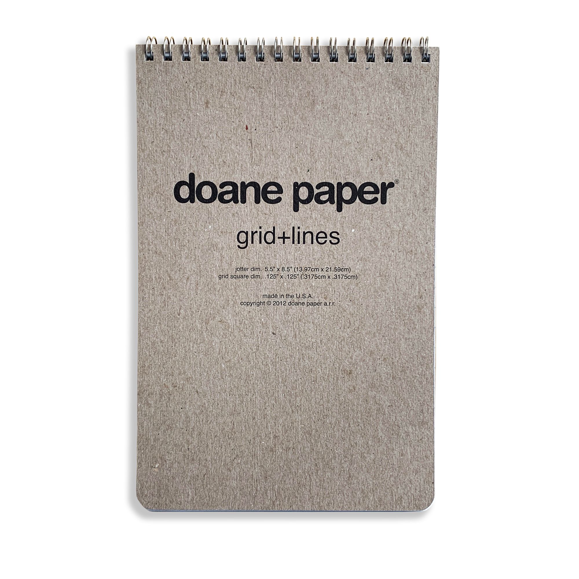 Doane PaperLarge Flap Jotter5.5" x 8.5" 40 SheetsGrid + Lines