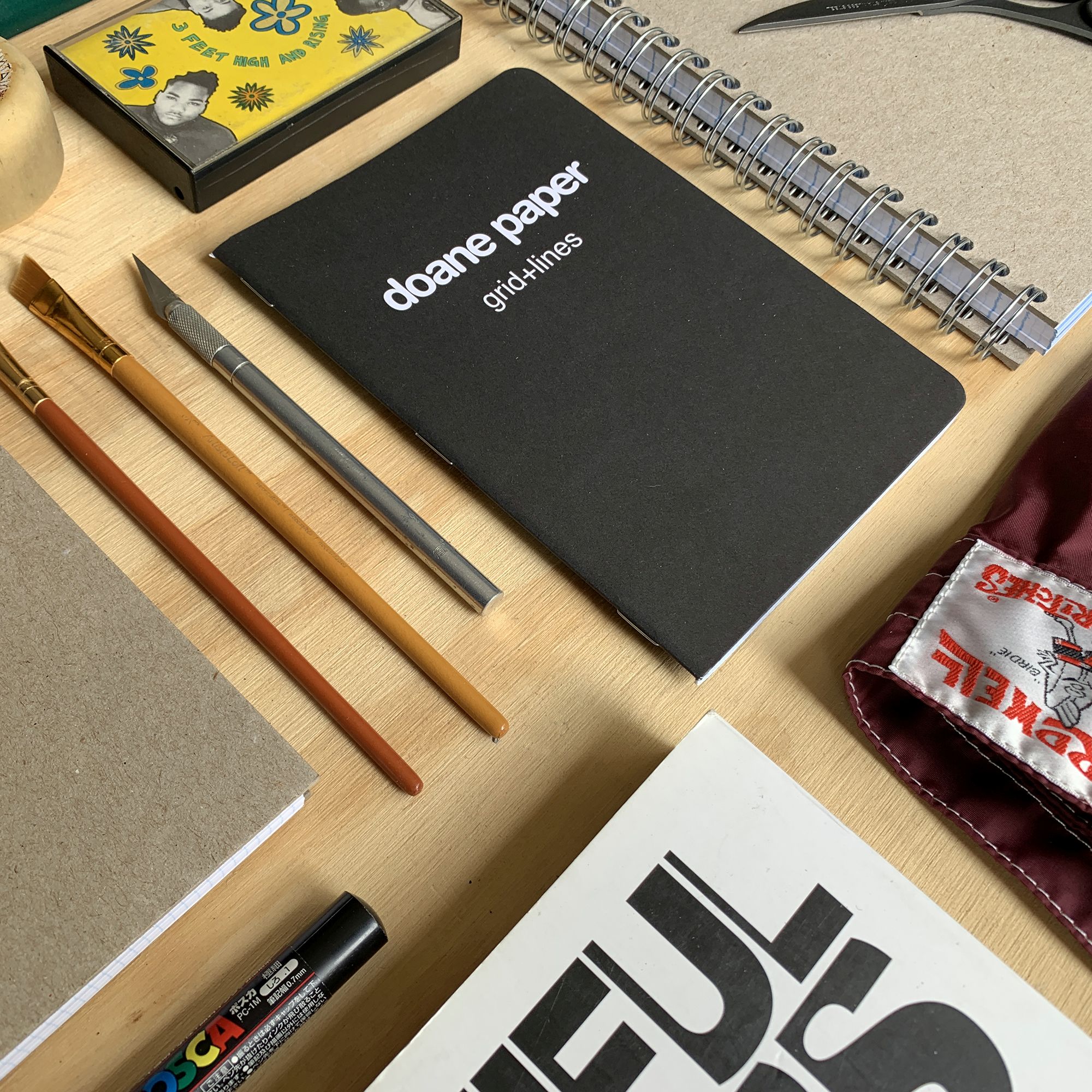 Doane PaperLarge Utility Notebook, Adventure Notebook, Pack of 37" x 5" 24 Sheets per book3 Pack, Black