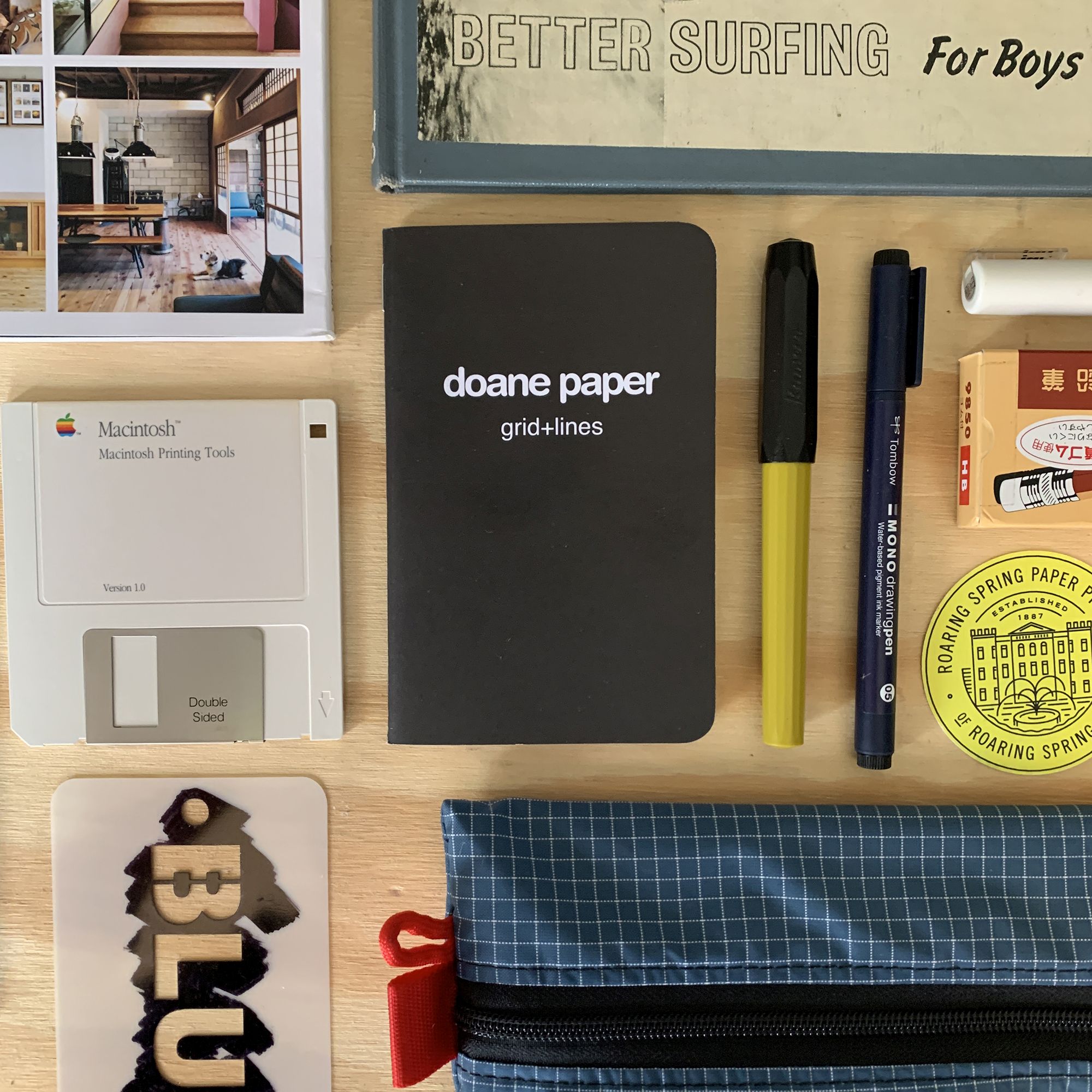 Doane PaperSmall Utility Notebook, Pocket Notebook, Pack of 35.5" x 3.5" 24 Sheets per book3 Pack, Black