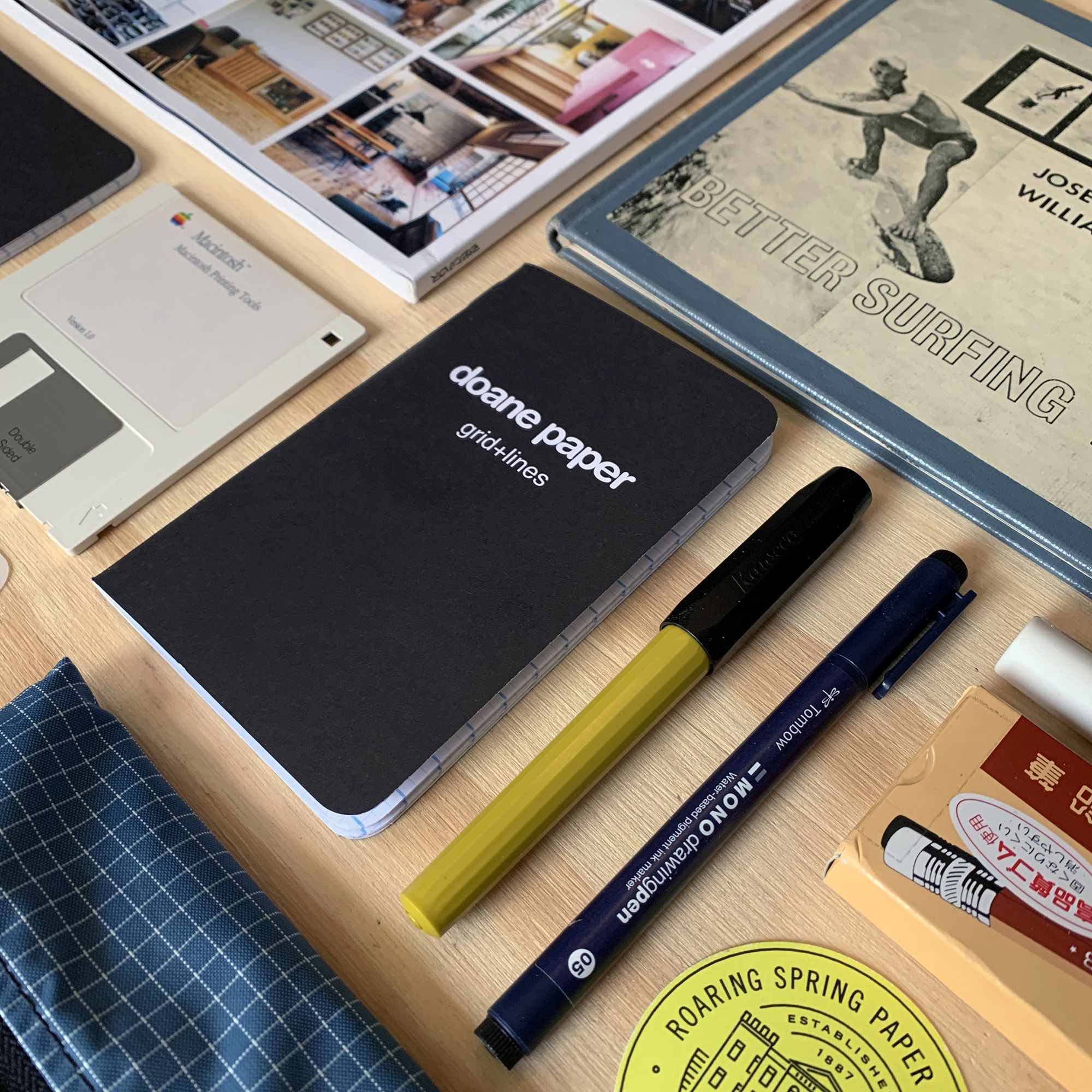 Doane PaperSmall Utility Notebook, Pocket Notebook, Pack of 35.5" x 3.5" 24 Sheets per book3 Pack, Black