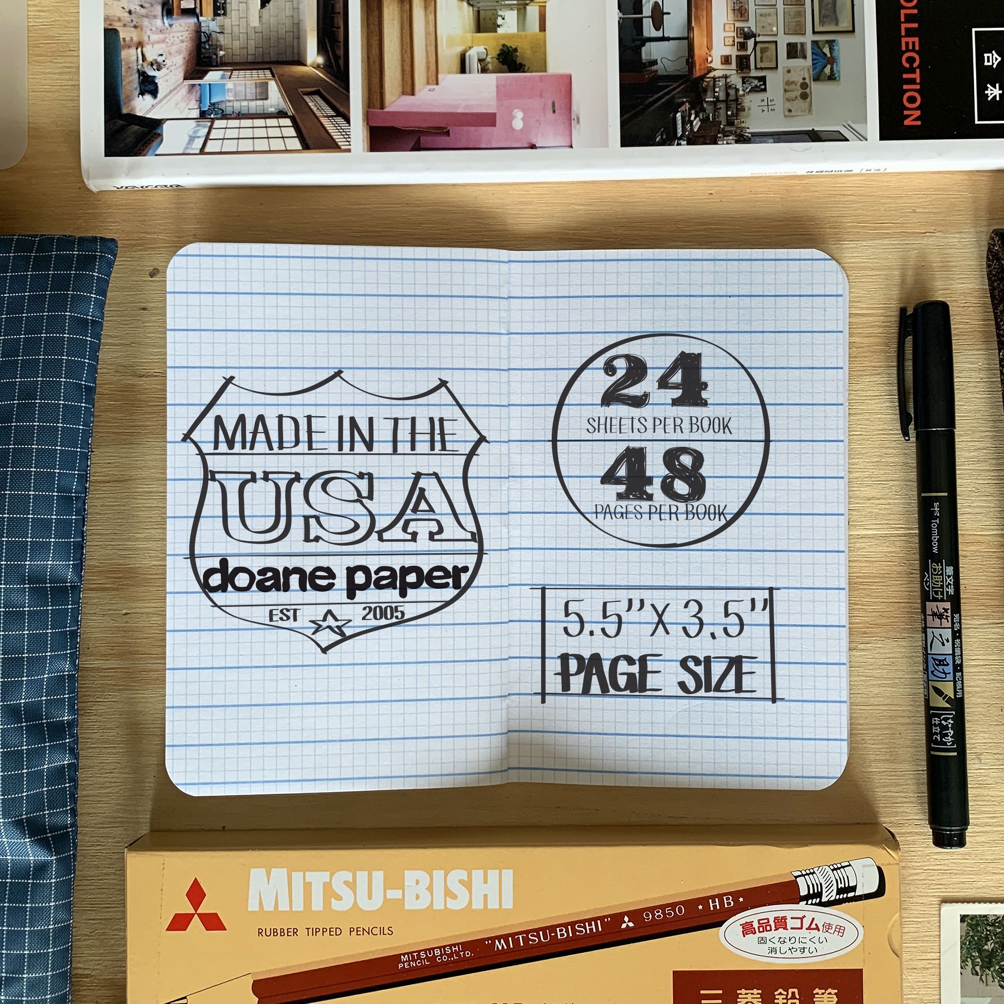 Doane PaperSmall Utility Notebook, Pocket Notebook, Pack of 6 Colors5.5" x 3.5" 24 Sheets per book6 Pack, Assorted Colors