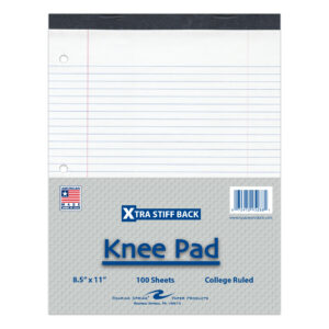 Legal Pad, Extra Stiff Back "Knee Pad", White