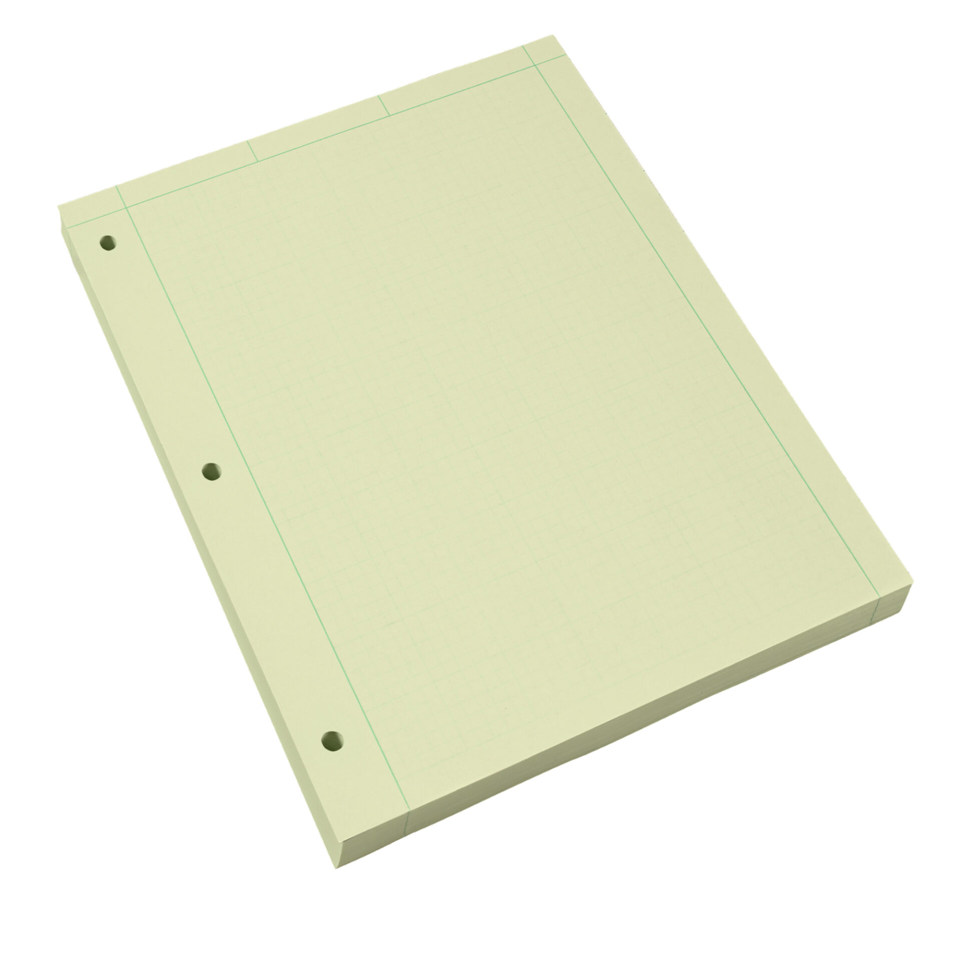 Engineering Pad, Frame Front 1/2" Right Margin, 200 Sheets, Green Tint Paper