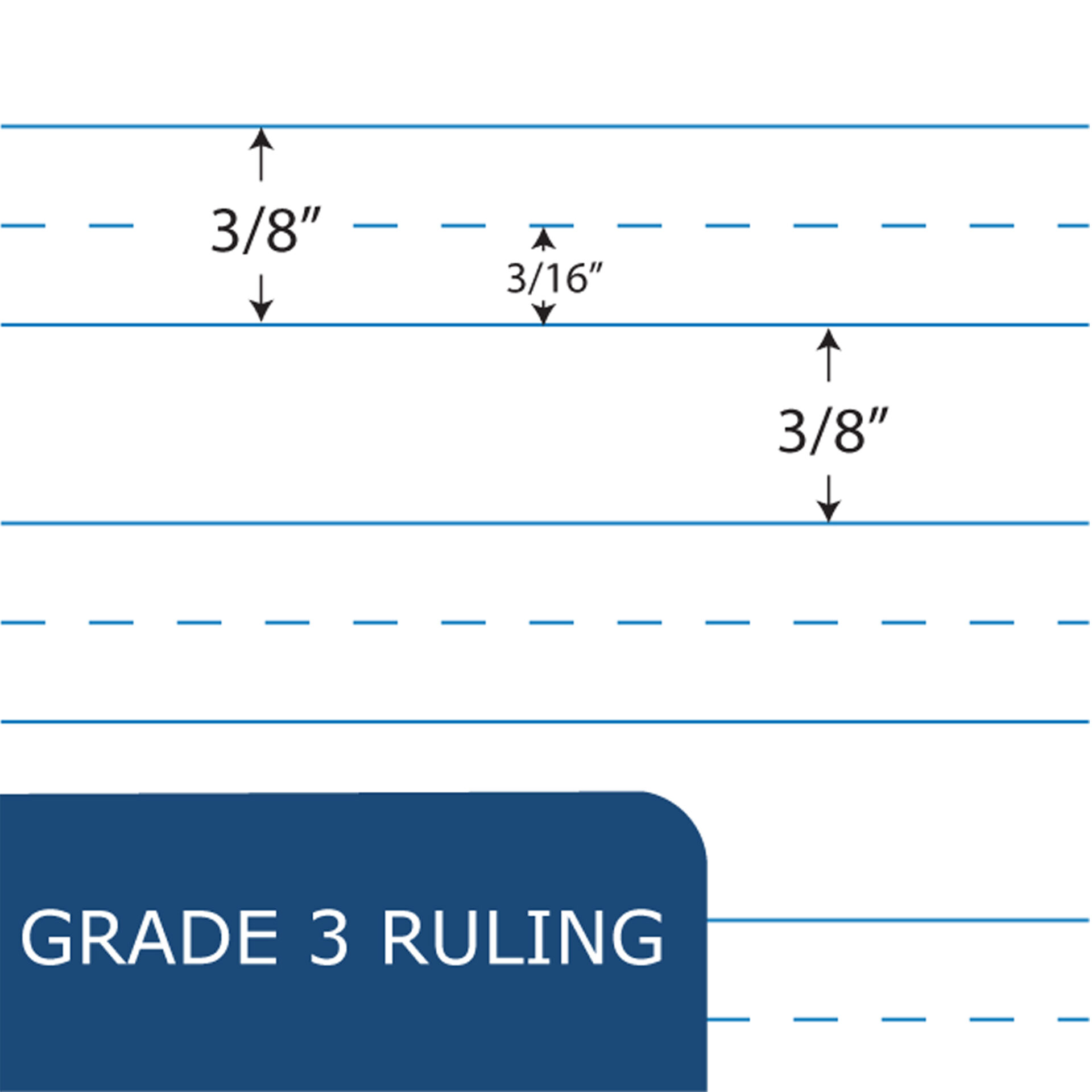 Hard Cover Composition Book, Grade School Ruled (Grade 3)