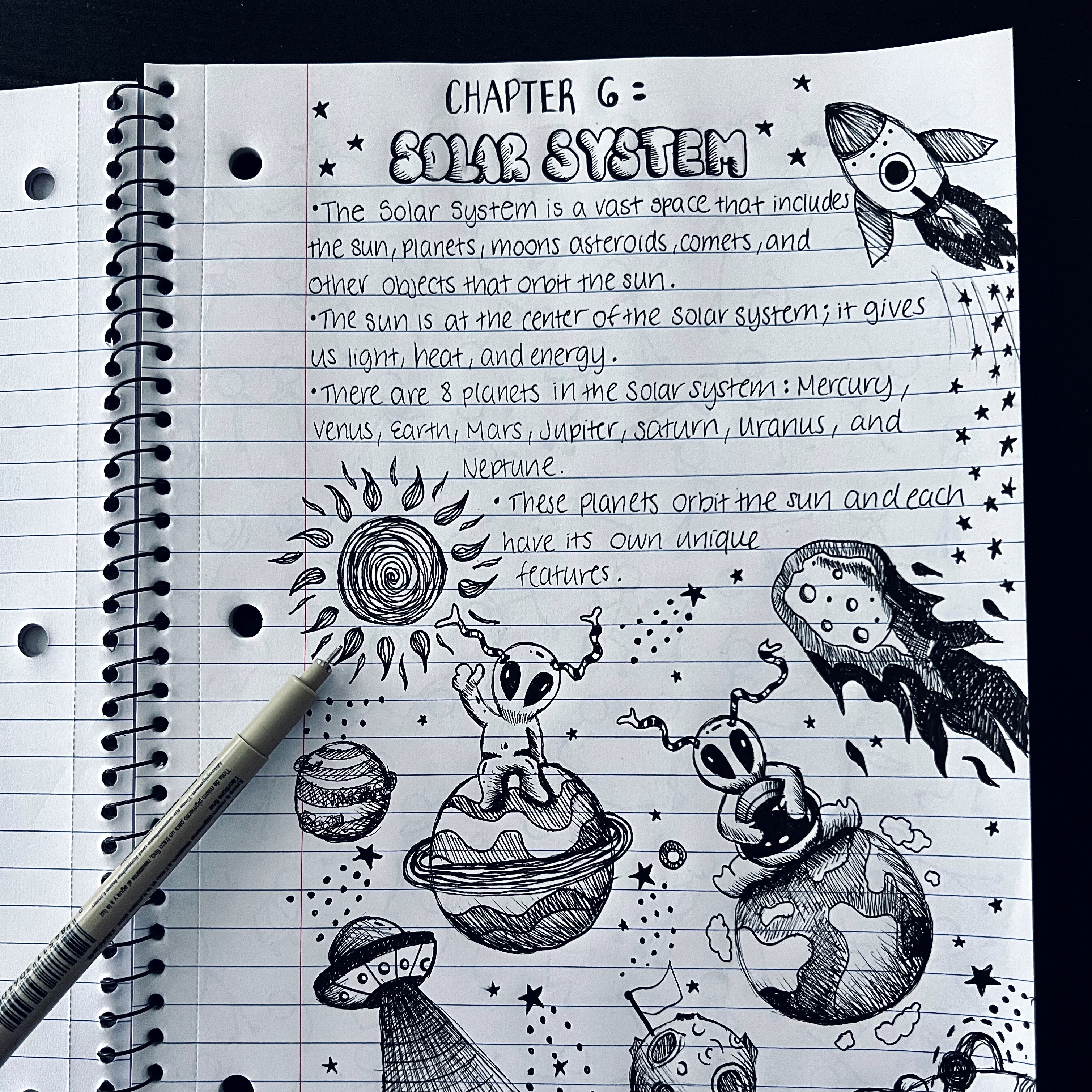 DoodleWrite™ Wide Ruled + Stick Figures One Subject Notebook, Heavyweight Paper