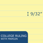 Wide® Recycled Landscape Legal Pads, College Ruled with Margin, Canary
