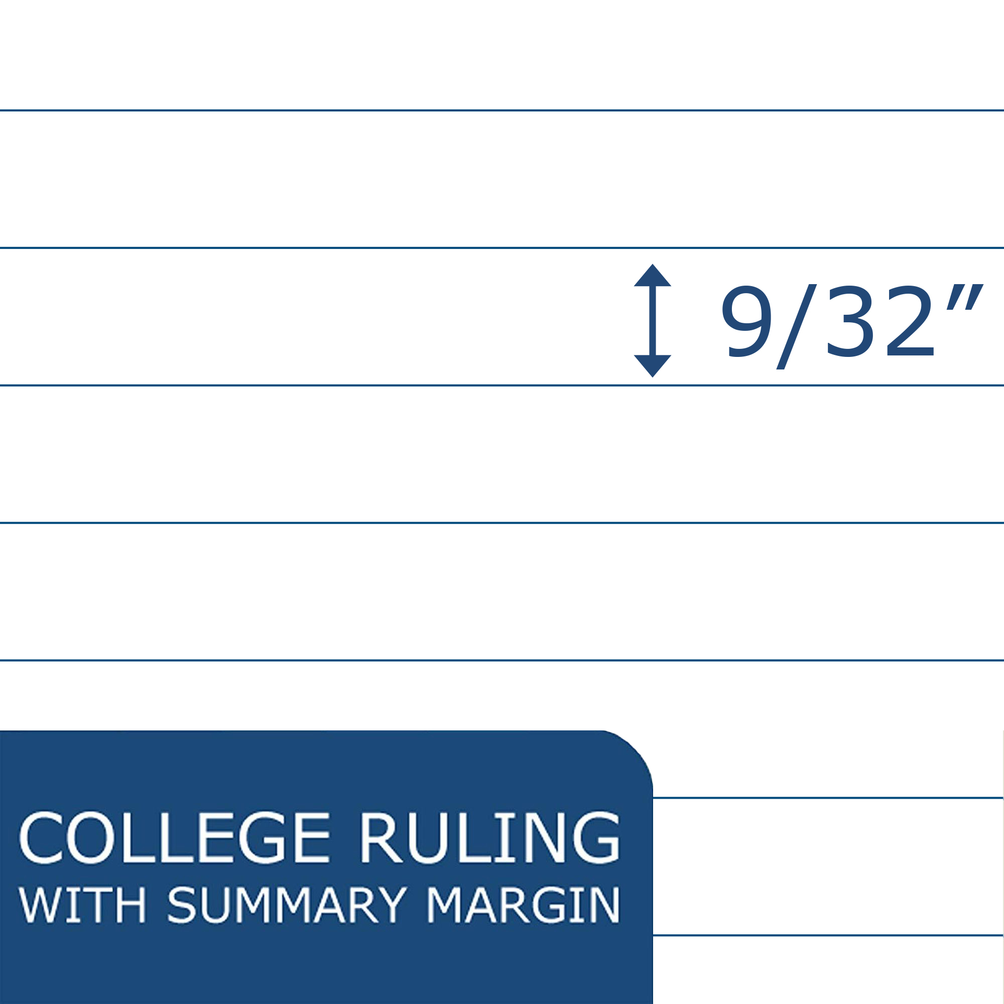 Loose Leaf Filler Paper, College Ruled with Summary Margin, 100 Sheets